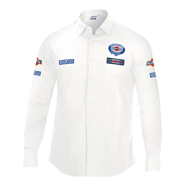 Sparco S01277MRBI1S Camisa Manga Larga Martini-R Talla S 97% Algodón 3% Elastano