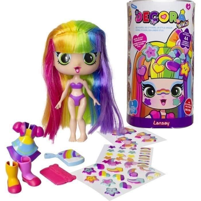 Muñeca - LANSAY - 55101 - Decora Girlz - Mini Muñecas de Moda para Personalizar - Decora 4 Muñeca - LANSAY - 55101 - Decora Girlz - Mini Muñecas de Moda para Personalizar - Decora 4