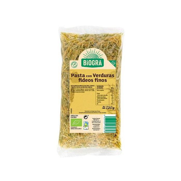 Fideos Finos Con Verduras 250Gr. Bio Fideos Finos Con Verduras 250Gr. Bio
