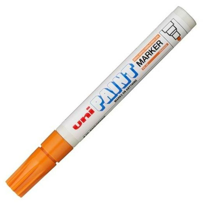 Rotulador permanente Uni-Ball PX-20 Naranja (12 Unidades) 1