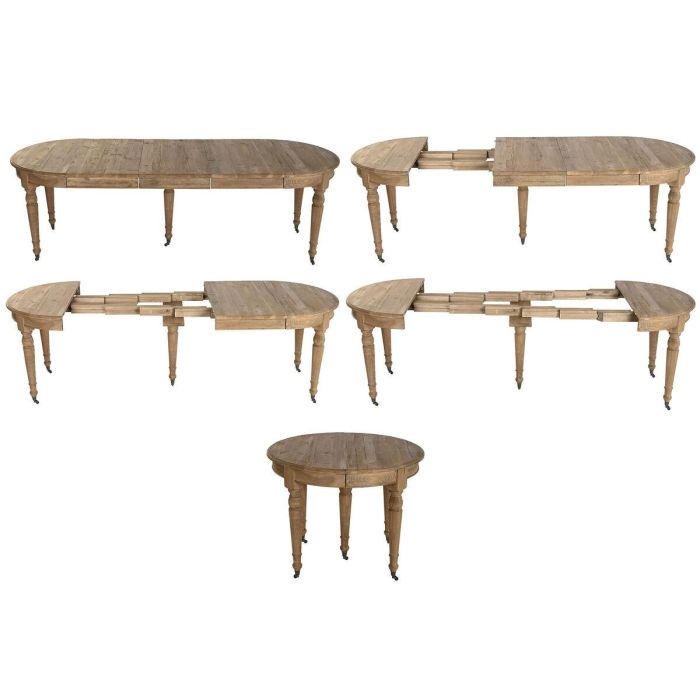 Mesa de Comedor Home ESPRIT Natural Abeto 100 x 100 x 78 cm 9