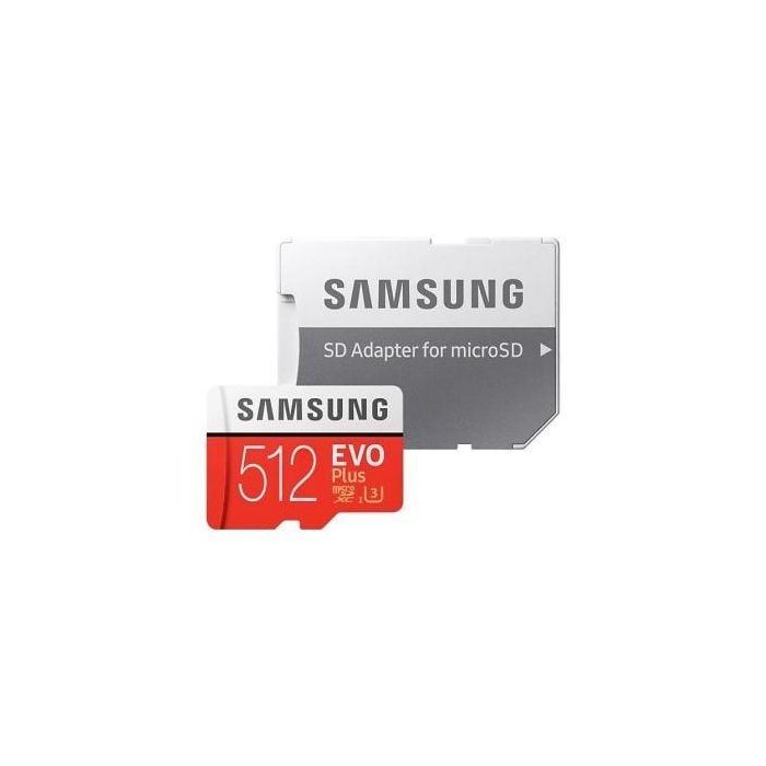 TARJETA MICROSD XC + ADAPTADOR SAMSUNG EVO PLUS - 512GB - CLASE 10 - 100MB/S 0 TARJETA MICROSD XC + ADAPTADOR SAMSUNG EVO PLUS - 512GB - CLASE 10 - 100MB/S 0