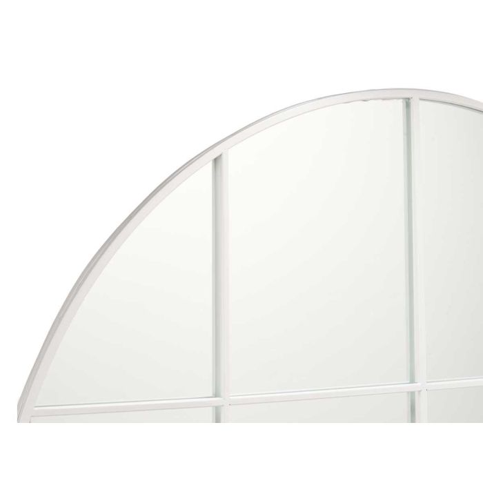 Giftdecor Espejo Ventanal Redondo 100 cm Blanco Metal 2