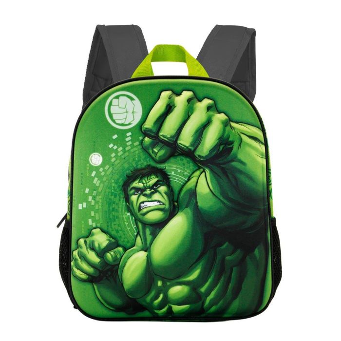 Mochila 3D Pequeña Fist Marvel Hulk Verde 1