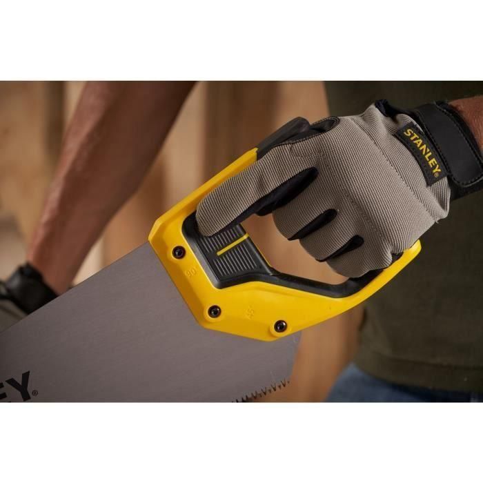 Stanley Serrucho Jet Cut Fine 500mm, Hoja Acero Calidad, Mango Ergonómico, Marcas 45°/90° para Carpintería 4