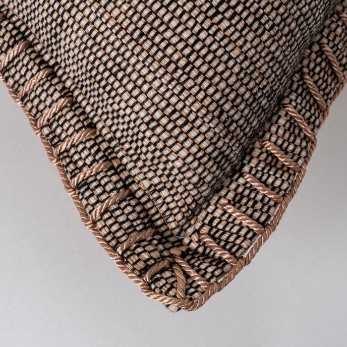 Cojín Marrón Algodón/Terciopelo 50 X 50 cm