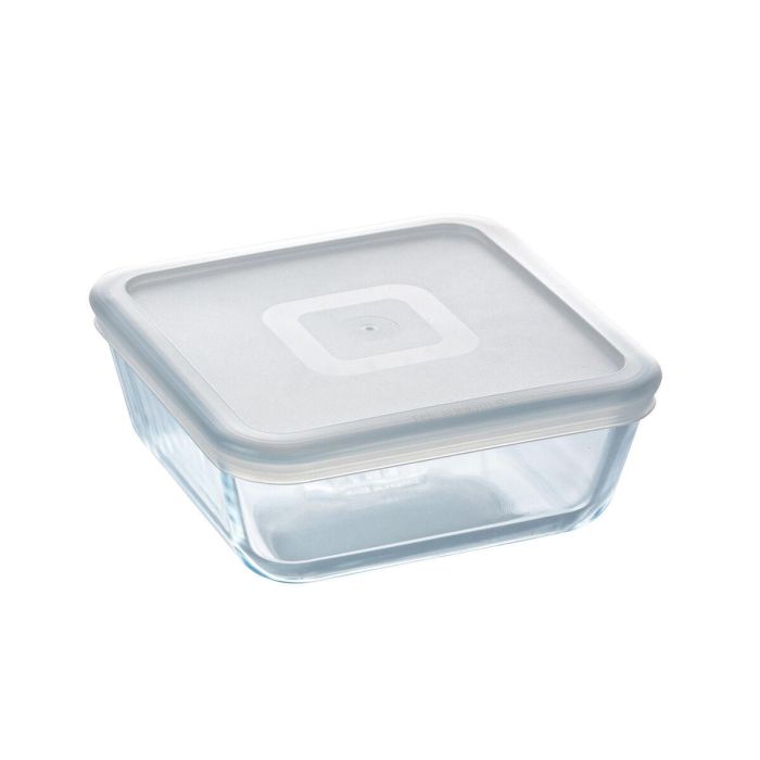 Fiambrera Cuadrada con Tapa Pyrex Cook&freeze 850 ml 14 x 14 cm Transparente Vidrio Silicona (6 Unidades) 1