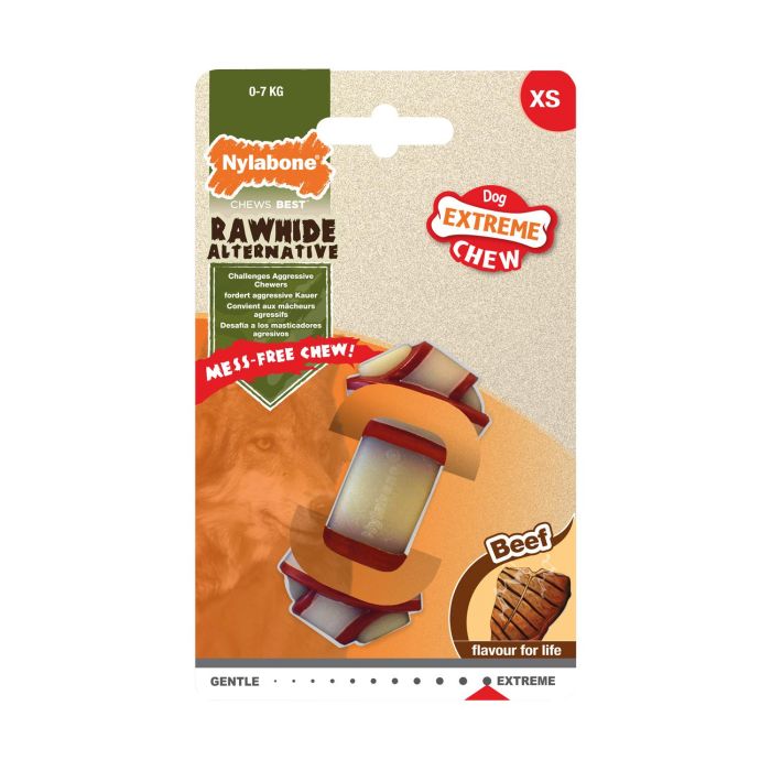 Nylabone Rawhide Knot Bone Beef XS 1