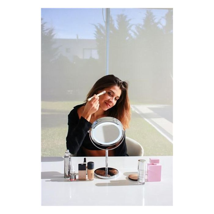Beurer BS-55 Espejo Cosmético con Luz LED, 7 Aumentos, Cromado - Ideal para Maquillaje 2 Beurer BS-55 Espejo Cosmético con Luz LED, 7 Aumentos, Cromado - Ideal para Maquillaje 2