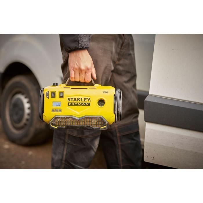 Compresor Inflador - STANLEY FATMAX V20 - SFMCE520B-QW - Litio 18V - 11 bares - Sin Batería 3 Compresor Inflador - STANLEY FATMAX V20 - SFMCE520B-QW - Litio 18V - 11 bares - Sin Batería 3