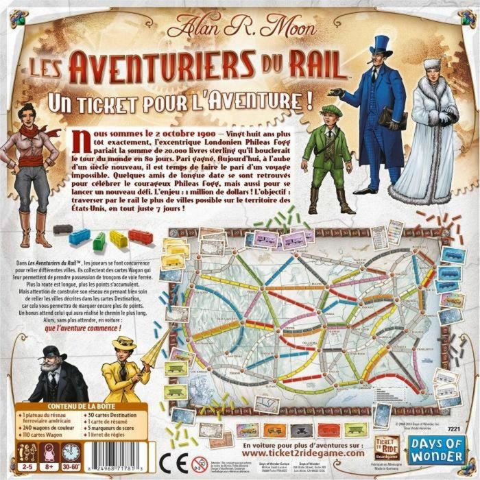 Asmodee Les Aventuriers du Rail USA - Juego de Mesa en Francés 4 Asmodee Les Aventuriers du Rail USA - Juego de Mesa en Francés 4