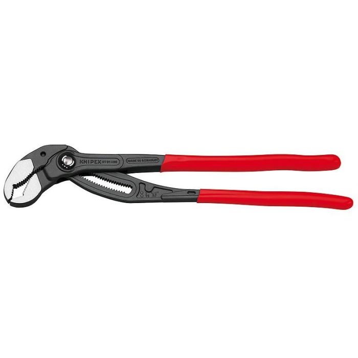 Knipex Cobra XL/XXL Alicates Bimateriales Universales, Acero Cromo Vanadio, Mango Plástico Rojo, 400 mm