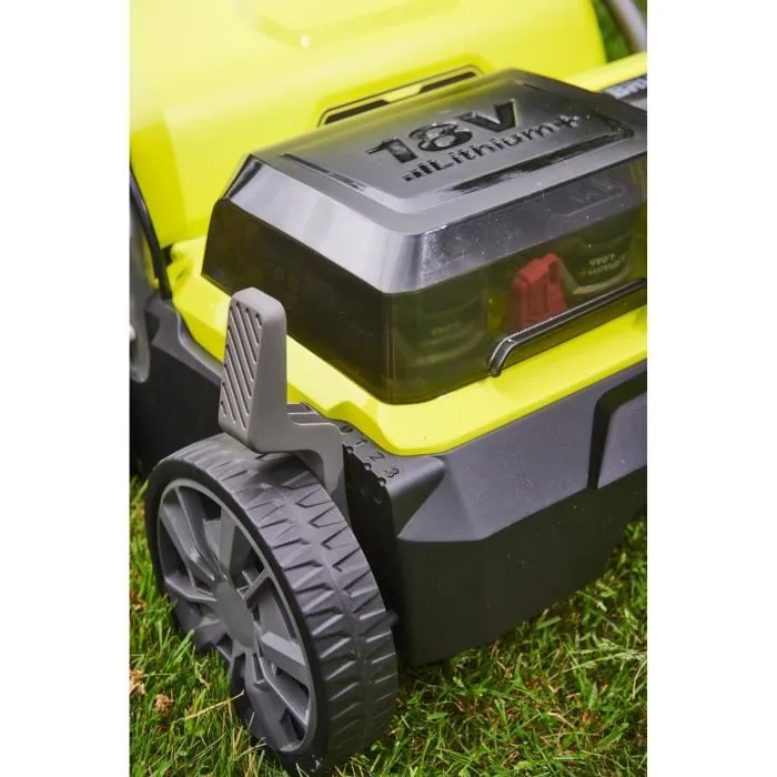 Ryobi RYO4892210183071 Escarificador/Aireador 2 en 1 Ø 35 cm con Contenedor Flexible de 55 L y 2 Baterías 36V 4 Ah + Cargador 5