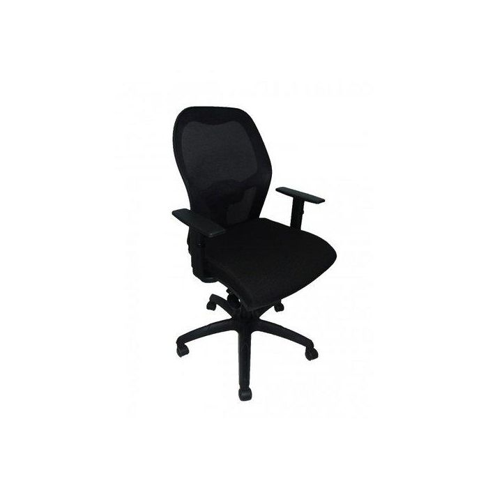 Silla Piqueras Y Crespo Jorquera Brazos Regulables Mecanismo Sincro Con Regulador De Tension Traslak Respaldo De Malla Negra Y Asiento Tapizado Bali Negro