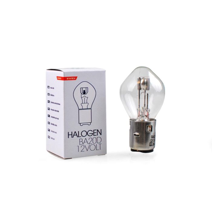 Lámpara M-Tech Ba20D 12 V 35-35 W Clear | 10 Unidades MTECZ49 Lámpara M-Tech Ba20D 12 V 35-35 W Clear | 10 Unidades MTECZ49