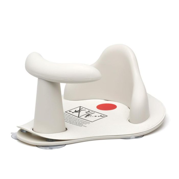 KioKids Asiento de Bañera Deluxe con detector de calor, acolchado, 5 ventosas para fijación segura, Blanco, bebés +12 meses 2