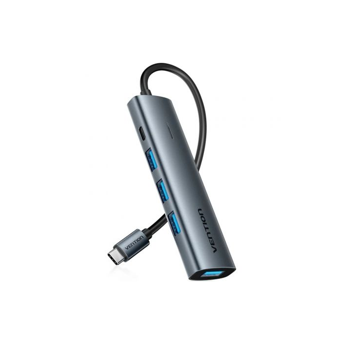Vention TGZHB Hub USB-C a 3x USB 3.0 y 1x USB-C PD Gris