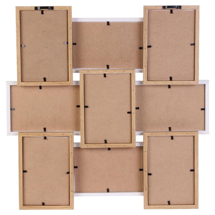 Home Deco Factory Marco 9 Fotos Madera y Blanco para 9 fotos de 10x15 cm 2