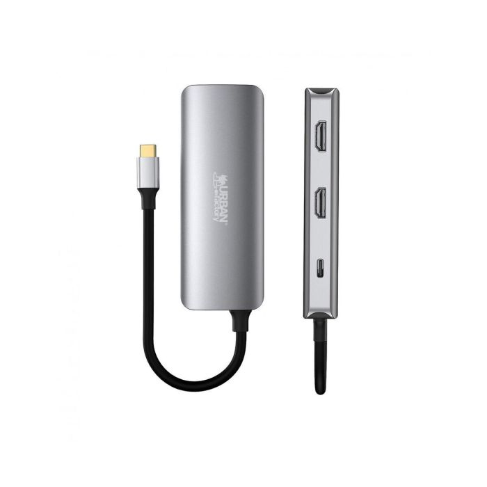 Hub USB-C Urban Factory MHC55UF Gris 2