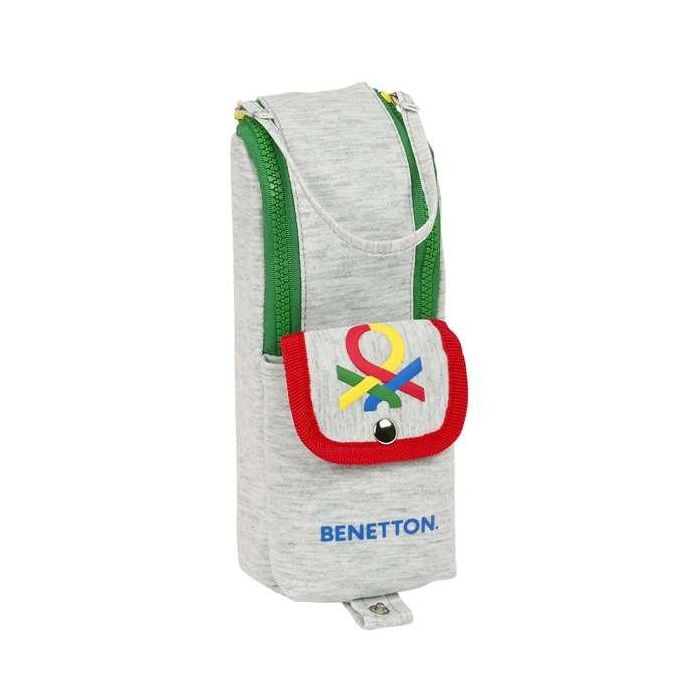 Estuche Escolar Benetton Pop Gris (6 x 21 x 6 cm)