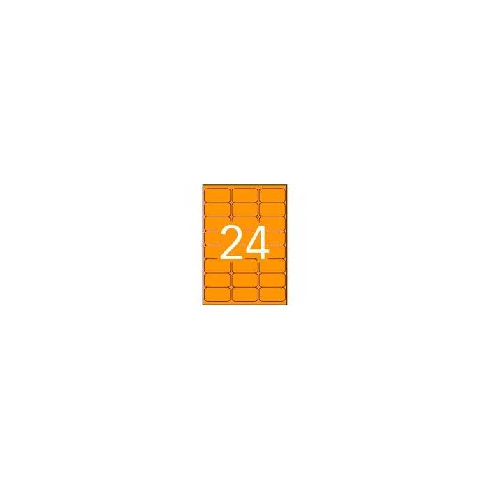 Apli Etiquetas Adhesivas Láser 64x33,9 mm Naranja Fluorescente, 480 Unidades, Compatible con Impresoras Láser Apli Etiquetas Adhesivas Láser 64x33,9 mm Naranja Fluorescente, 480 Unidades, Compatible con Impresoras Láser