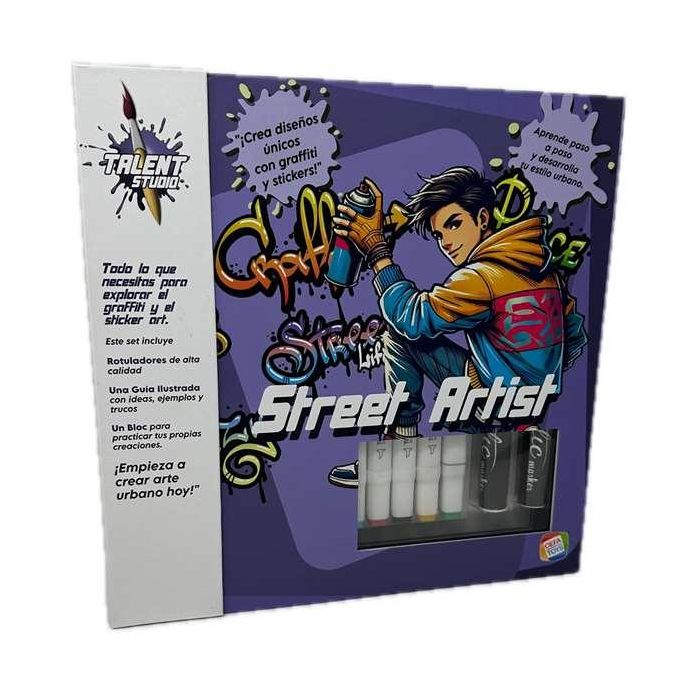 Estudio de diseño street artist, todo lo que necesitas para explorar el graffiti y el sticker art con rotuladores de alta calidad, guía ilustrada y bloc para practicar 0 Estudio de diseño street artist, todo lo que necesitas para explorar el graffiti y el sticker art con rotuladores de alta calidad, guía ilustrada y bloc para practicar 0