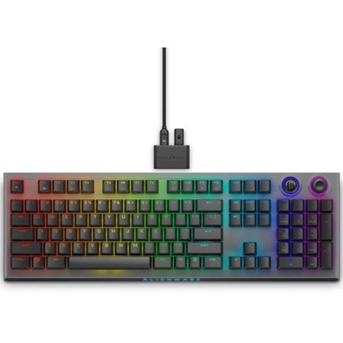Dell Alienware Tri-Mode Wireless Gaming Teclado Mecánico Cherry MX Red RGB Inalámbrico Bluetooth 5.1 Batería 110h Gris Monocromo 0 Dell Alienware Tri-Mode Wireless Gaming Teclado Mecánico Cherry MX Red RGB Inalámbrico Bluetooth 5.1 Batería 110h Gris Monocromo 0