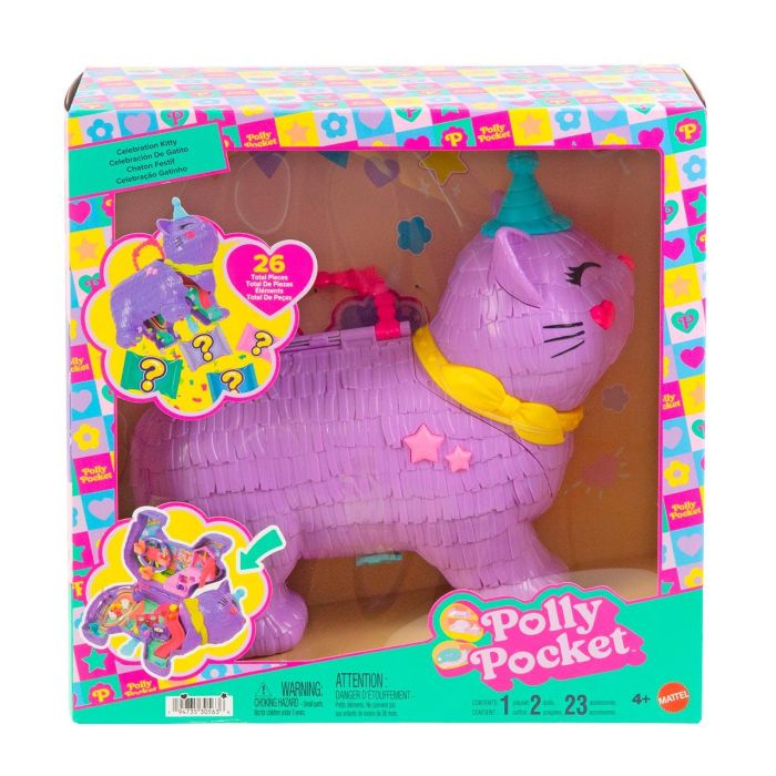 Mattel Cofre para Mini Muñecas Polly Pocket Gatito Piñata Partyland con 23 Accesorios Sorpresa 3 Mattel Cofre para Mini Muñecas Polly Pocket Gatito Piñata Partyland con 23 Accesorios Sorpresa 3