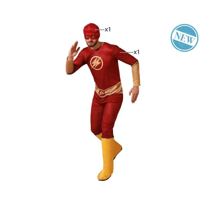 Disfraz Heroe Comic Rojo Rayo Hombre Adulto XL Disfraz Heroe Comic Rojo Rayo Hombre Adulto XL