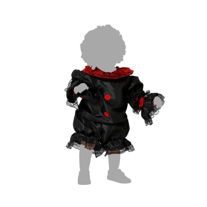 Disfraz Payaso Negro Niño Bebé 6-12 Meses 2 Disfraz Payaso Negro Niño Bebé 6-12 Meses 2