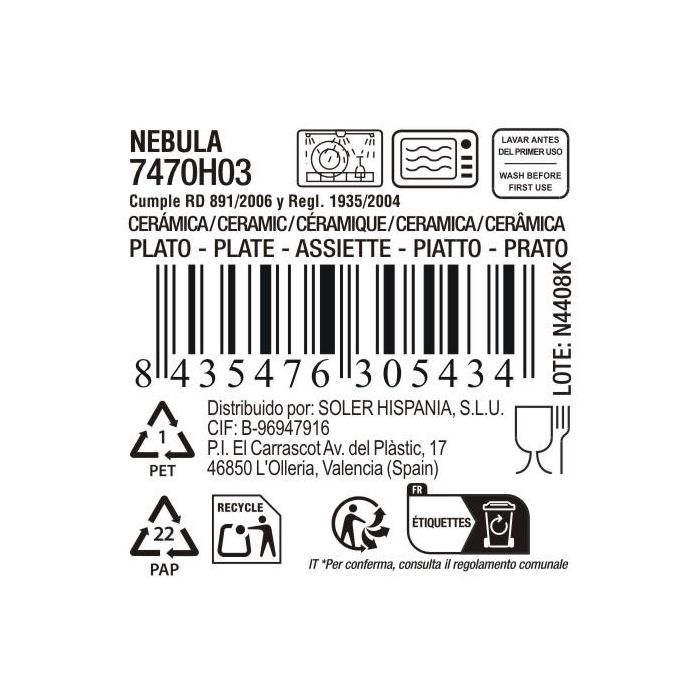 La Mediterranea Plato "Nebula" Ø20 cm Md 4