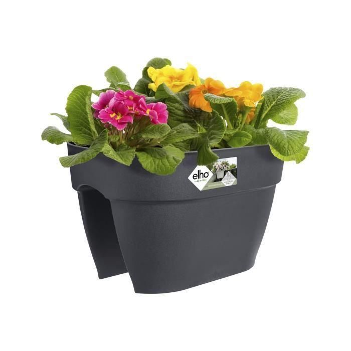 ELHO - Maceta - Vibia Campana Flower Bridge 40 - Antracita - Balcón exterior - L 26 x W 39 x H 22 cm 2 ELHO - Maceta - Vibia Campana Flower Bridge 40 - Antracita - Balcón exterior - L 26 x W 39 x H 22 cm 2