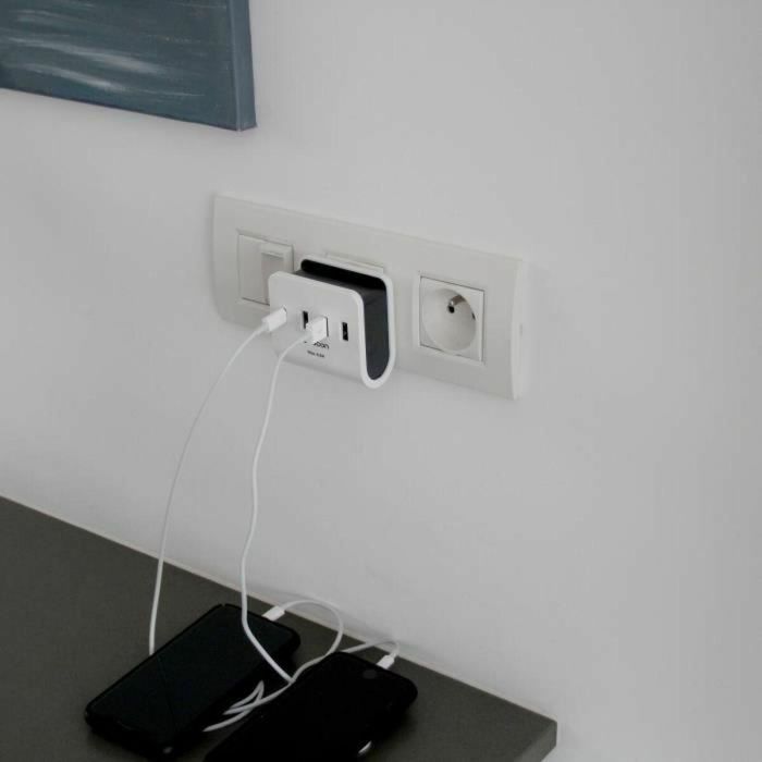Cargador USB Pared Chacon Blanco 3 Cargador USB Pared Chacon Blanco 3