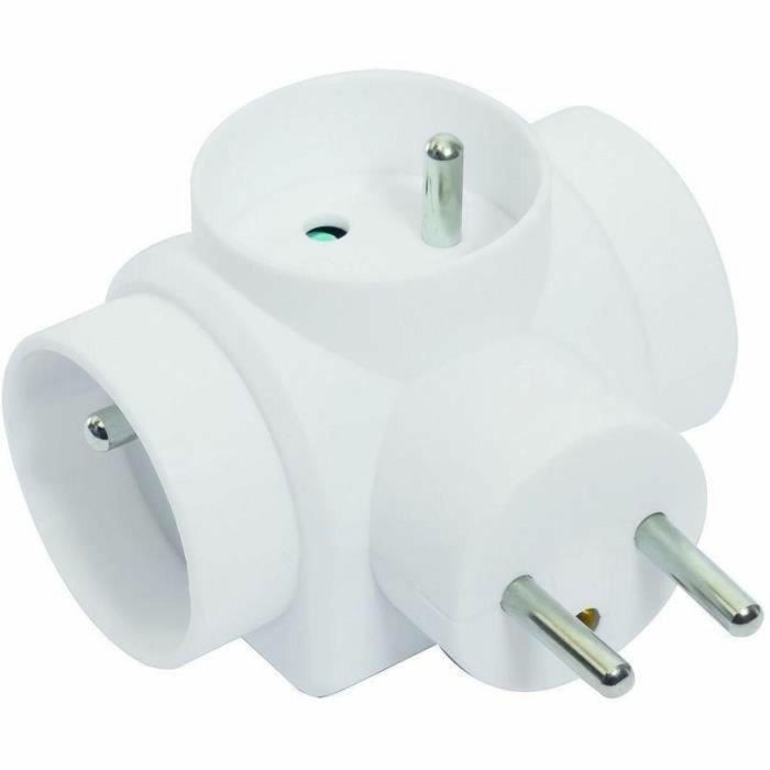 Gao GAO4004282473244 Triplite Adaptador Triple Eléctrico 3 Enchufes 16A Blanco Compatible con Norma NF