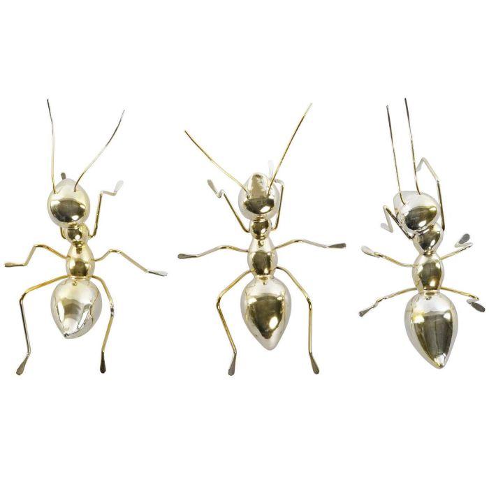 DKD Home Decor Figura Decorativa Hormiga Glam Dorado 15x11x23 cm Resina y Metal Set de 3 Unidades DKD Home Decor Figura Decorativa Hormiga Glam Dorado 15x11x23 cm Resina y Metal Set de 3 Unidades
