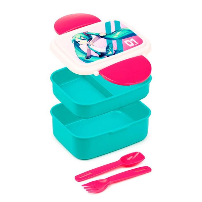 Sandwichera + cubiertos Hatsune Miku 1 Sandwichera + cubiertos Hatsune Miku 1