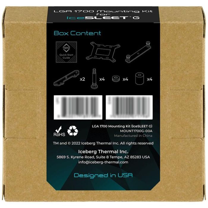 K ICEBERG THERMAL LGA 1700 Kit (IceSLEET G Series) 6 K ICEBERG THERMAL LGA 1700 Kit (IceSLEET G Series) 6