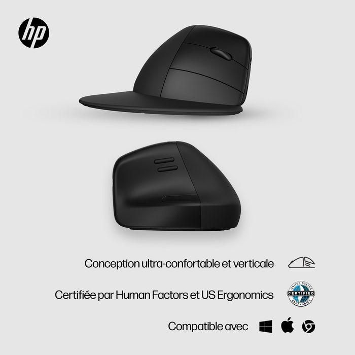 HP 925 Ratón Vertical Ergonómico con Reposamuñecas Desmontable, Diseño para Posición Natural de Mano, Mayor Comodidad y Productividad 9