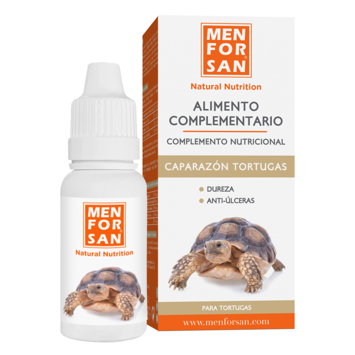 Men For San Alimento Complementario para Caparazón de Tortugas Terrestres y Acuáticas con Cloruro Cálcico 30 mL
