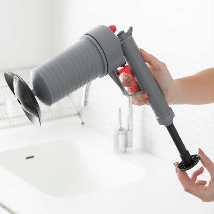 Pistola Desatascadora de Aire Comprimido Universal con Adaptadores KlinGun InnovaGoods 5 Pistola Desatascadora de Aire Comprimido Universal con Adaptadores KlinGun InnovaGoods 5
