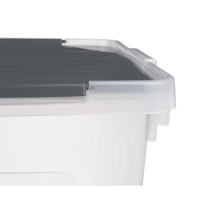 Caja Doble Tapa Abatible 48L Antracita Kipit 50X35CM (6 Unidades) 3 Caja Doble Tapa Abatible 48L Antracita Kipit 50X35CM (6 Unidades) 3