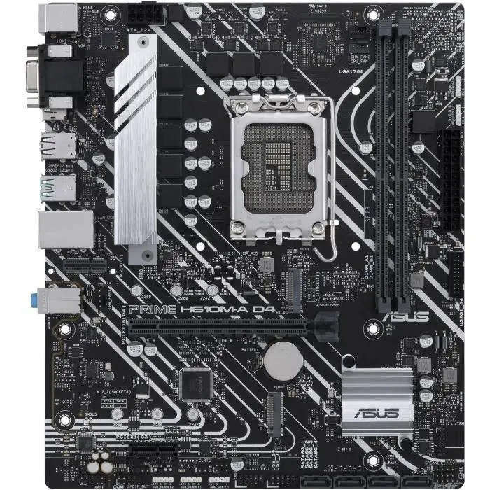 ASUS 90MB19P0-M0EAYC Placa Base Intel H610 LGA 1700 Micro-ATX DDR4 HDMI PCIE3.0 4SATA3 USB3.2 1