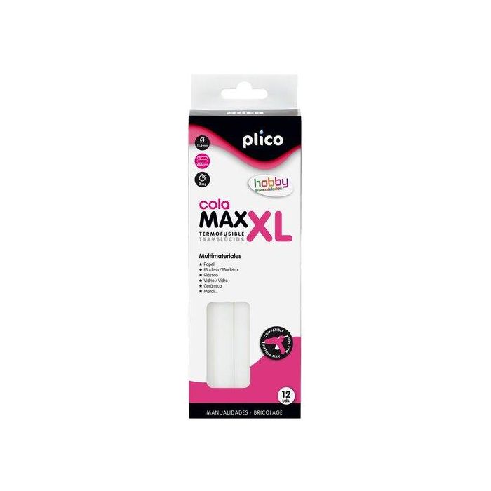 Cola Termofusible En Barra Plico Max-Xl Blister De 12