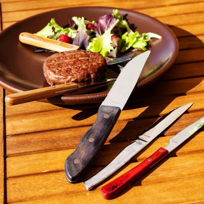 Cuchillo Chuletero Acero Inox Pizza Bois Amefa 21 cm (12 Unidades) 1 Cuchillo Chuletero Acero Inox Pizza Bois Amefa 21 cm (12 Unidades) 1