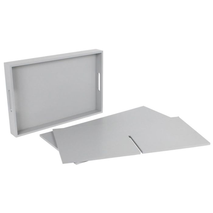 Home Deco Factory Mesa Bandeja Desmontable Gris 46x32 cm h.48,5 cm 2