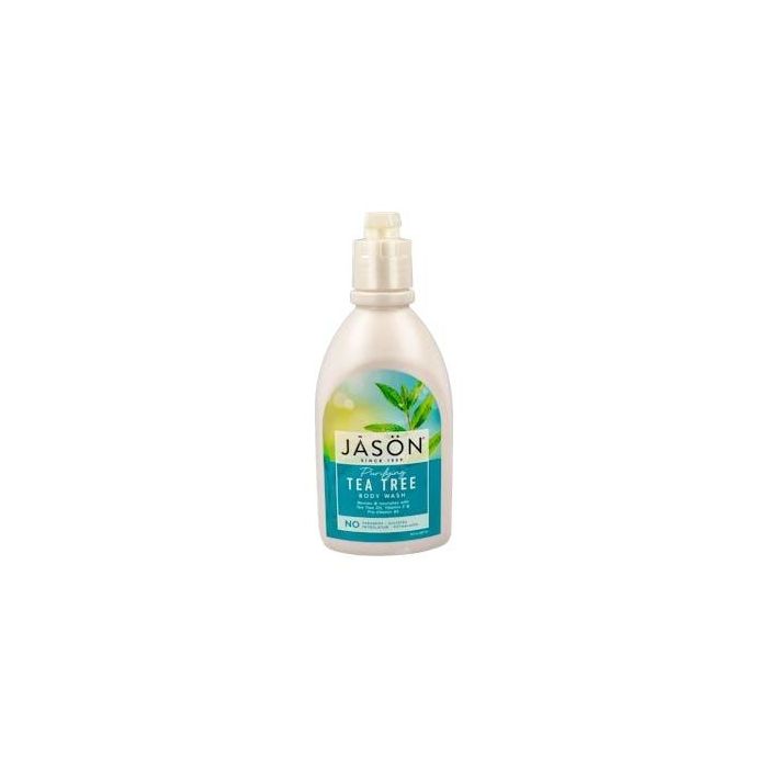 JASON Gel de Ducha Tea Tree 900ml con Aloe Vera y Vitamina E. Limpia, Purifica y Calma la Piel. Fórmula Biodegradable.