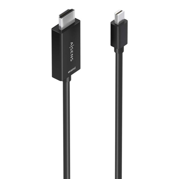 AISENS - CABLE CONVERSOR MINI DP A HDMI 4K@60HZ, MINI DP/M-HDMI/M, NEGRO, 3.0M