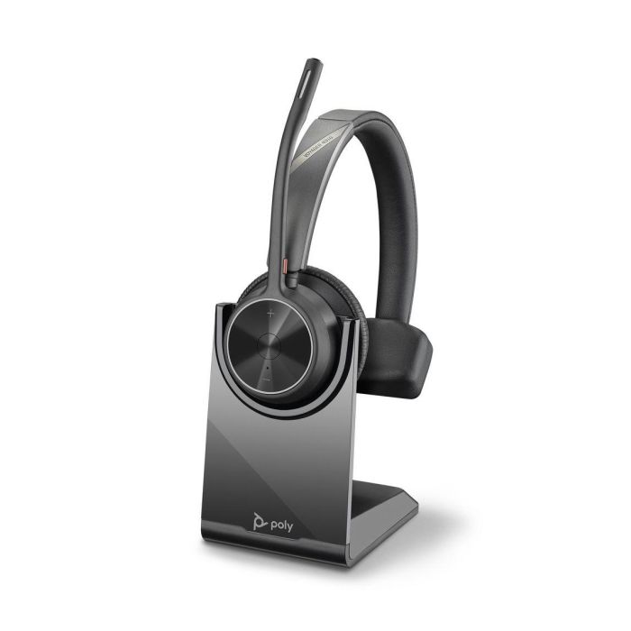 Poly Voyager 4310 UC Auricular Inalámbrico Bluetooth Mono USB-A con Base de Carga para Oficina, Micrófono con Cancelación Ruido