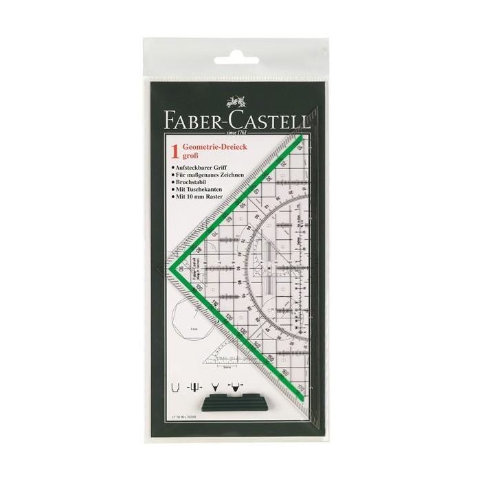 FABER-CASTELL Geometrie-Dreieck groß mit Griff 20 cm 0 FABER-CASTELL Geometrie-Dreieck groß mit Griff 20 cm 0