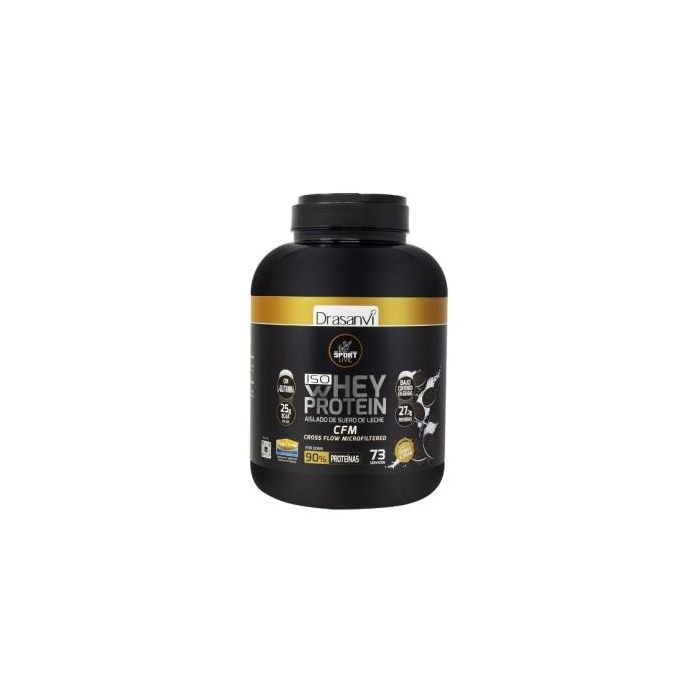 Drasanvi Sport Live Whey Protein Aislado Cookies and Cream 2,2 kg. Suero de leche, bajo en carbohidratos, sin grasas, con glutamina y leucina.